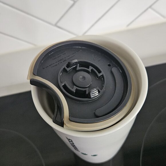 Starbucks Travel Tumbler Lid Cup 12oz Ceramic 2015 Anime Kid Finger Painting - Picture 3 of 4